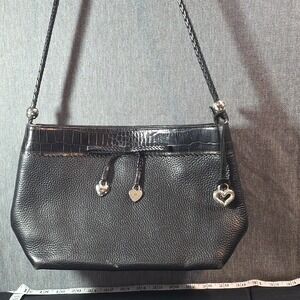 Brighton Pebbled Leather With Faux Snake Leather Trim‎